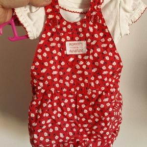 Carter's rosy pink overalls